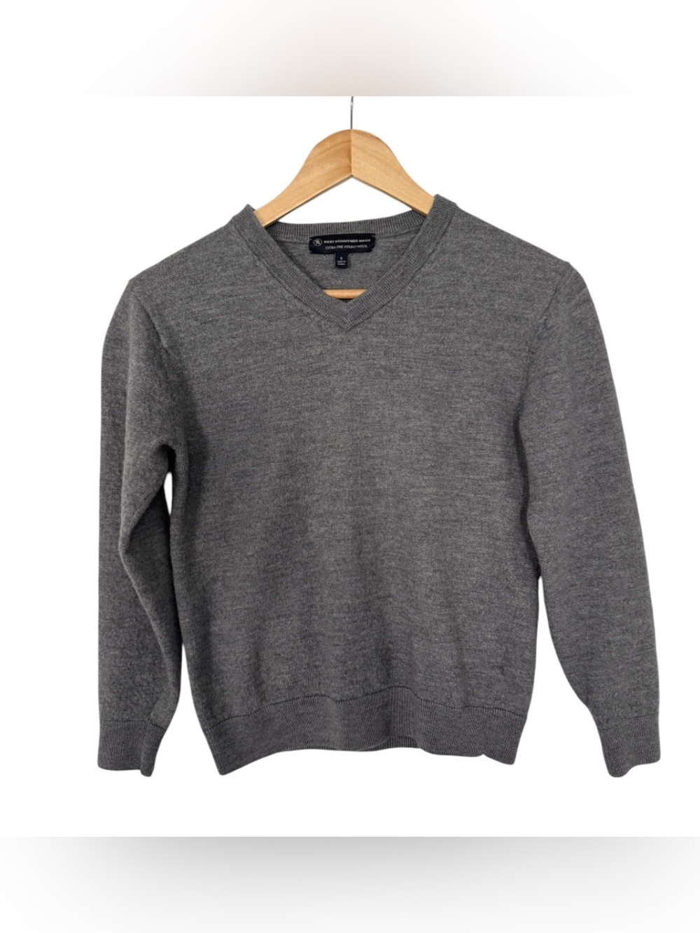 Hart Schaffner Marx Extra Fine Merino Wool Gray Sweater S